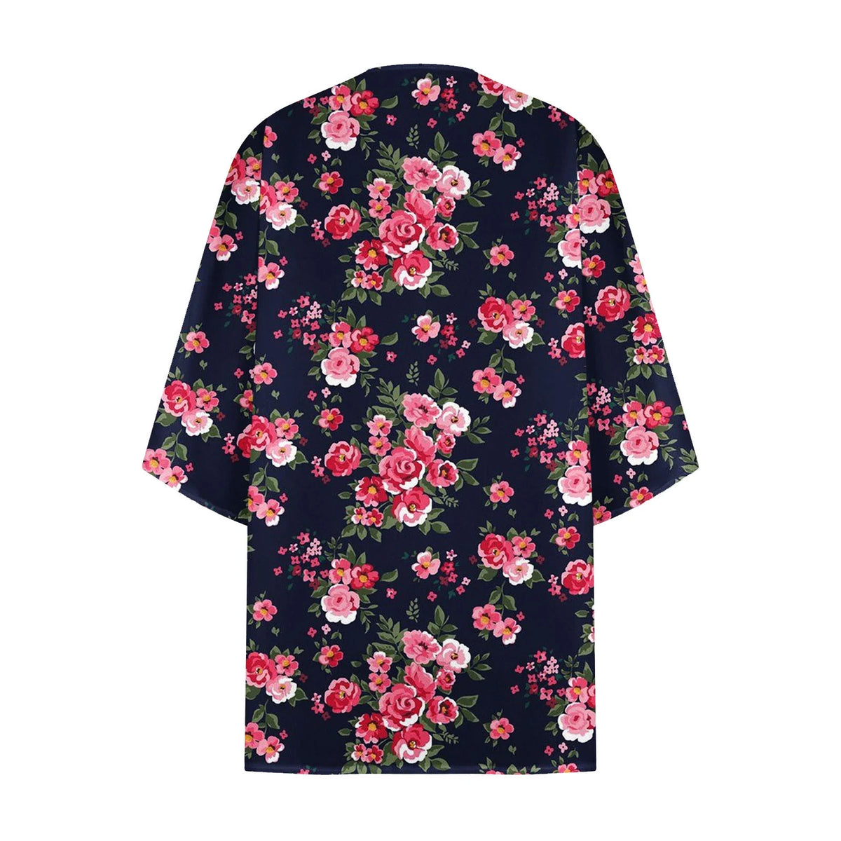 Dyegold Women'S and Women'S plus Pink Floral Sheer Chiffon Swimwear Coverup, Size L