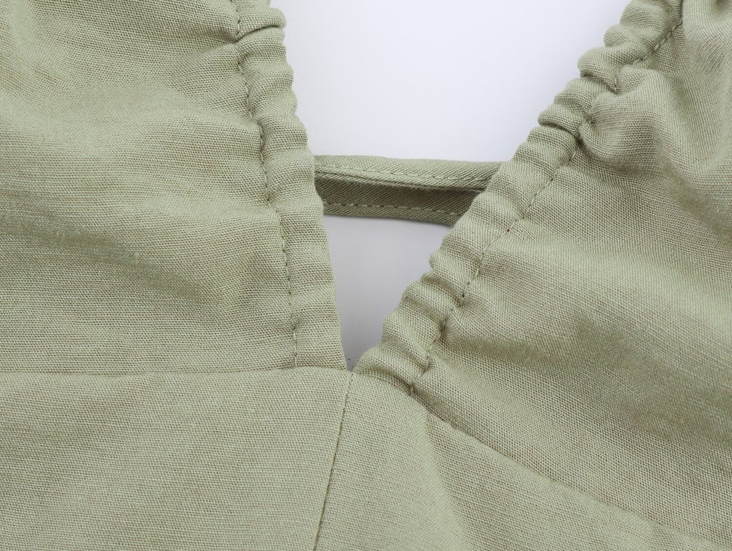 Linen Midi Slip Dress
