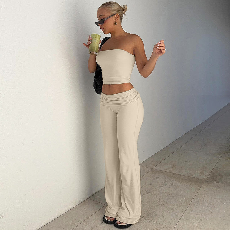 Tube Top & Flared Pants Set